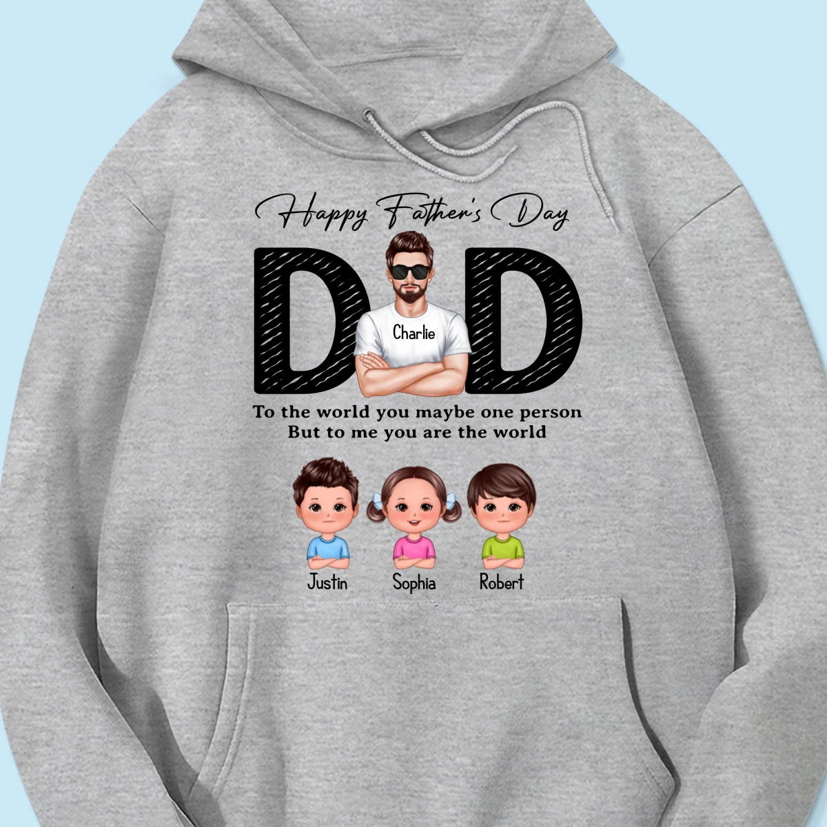 Happy Father's Day Dad To Us You Are The World, Personalized Shirt, Gift For Dad - Image 16