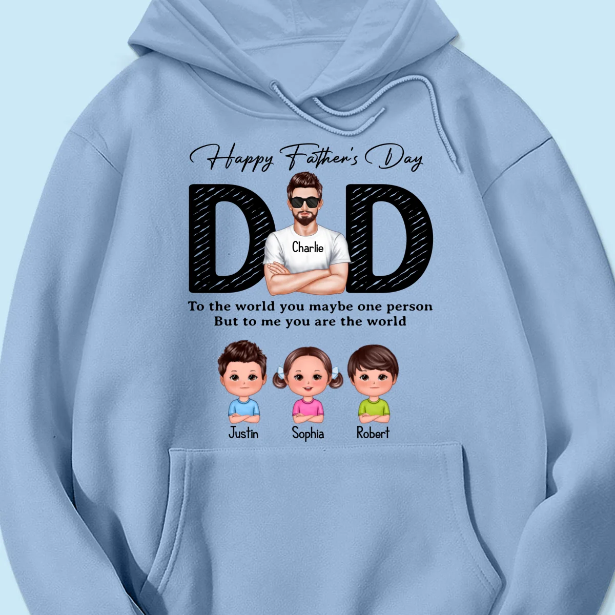 Happy Father's Day Dad To Us You Are The World, Personalized Shirt, Gift For Dad - Image 18