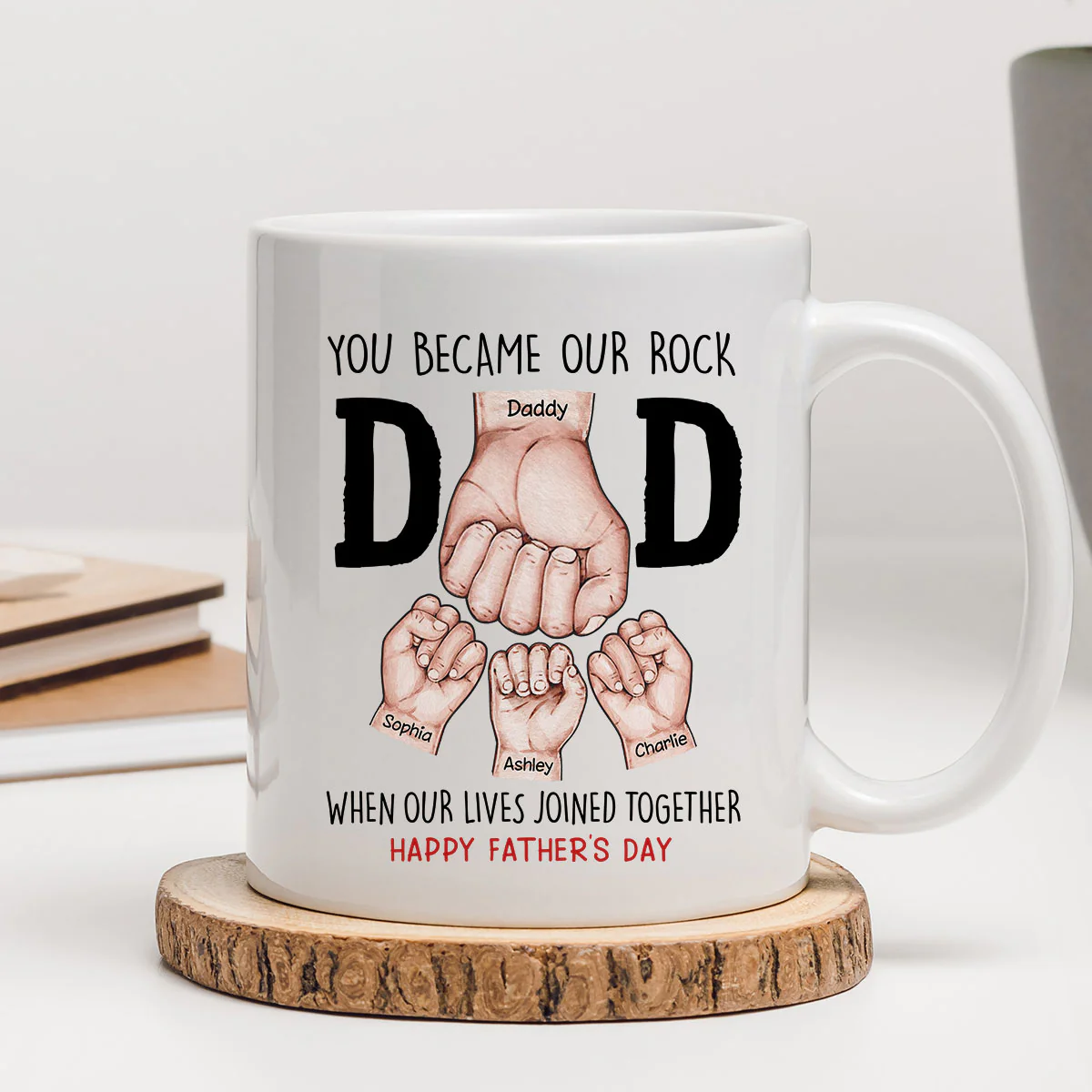 Happy Father's Day Fist Bump Personalized Mug - Image 6