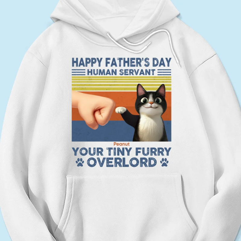 Happy Father's Day Human Servant Cat Dad, Funny Cute Cartoon Cats Personalized Shirt - Image 12