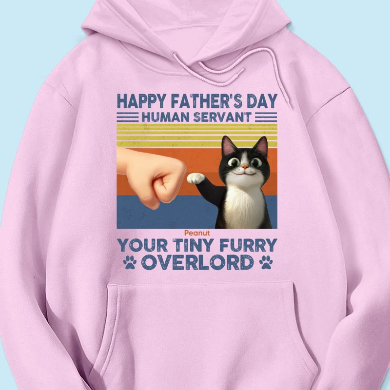 Happy Father's Day Human Servant Cat Dad, Funny Cute Cartoon Cats Personalized Shirt - Image 14