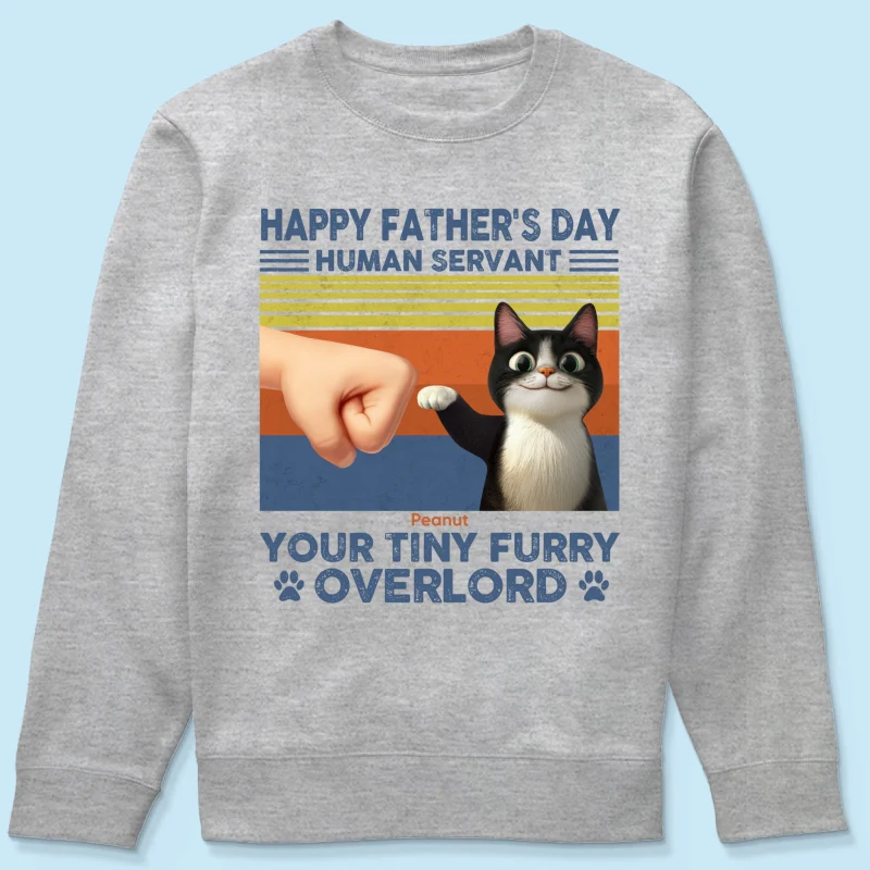 Happy Father's Day Human Servant Cat Dad, Funny Cute Cartoon Cats Personalized Shirt - Image 18