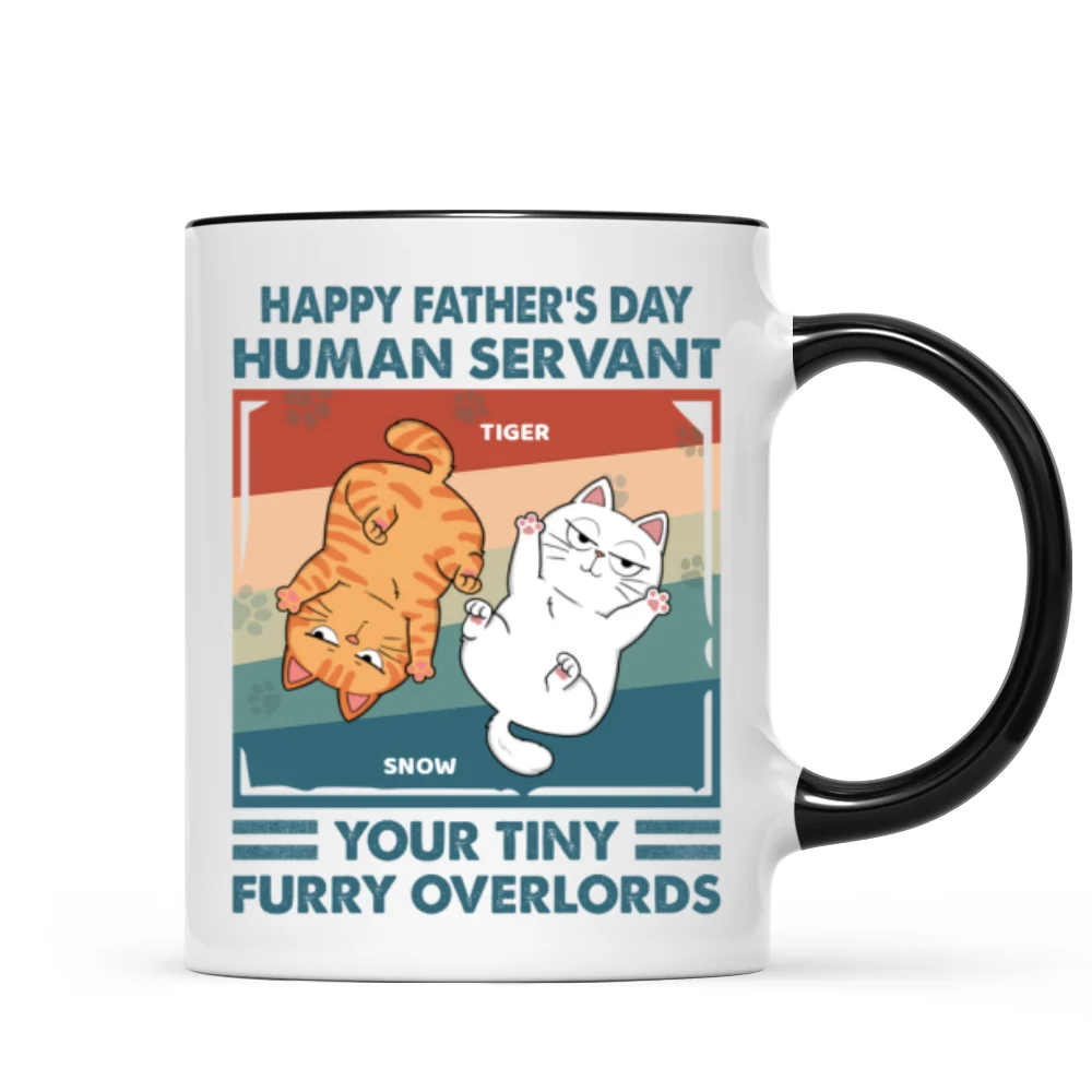 Happy Father's Day Human Servant Retro Personalized Mug - Image 7