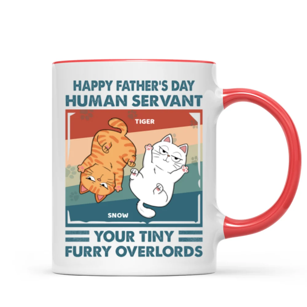 Happy Father's Day Human Servant Retro Personalized Mug - Image 9