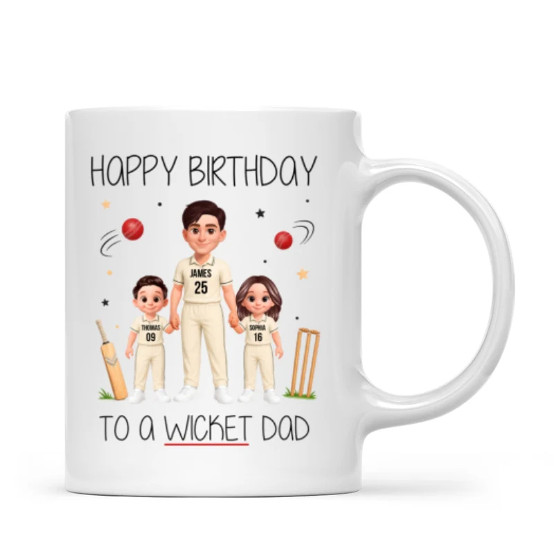 Happy Father's Day To A Wicket Dad - Personalized Mug - Father's Day Gift For Cricket Dad - Image 14