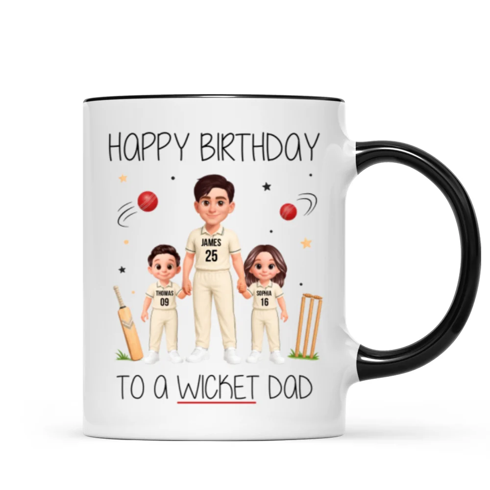 Happy Father's Day To A Wicket Dad - Personalized Mug - Father's Day Gift For Cricket Dad - Image 7