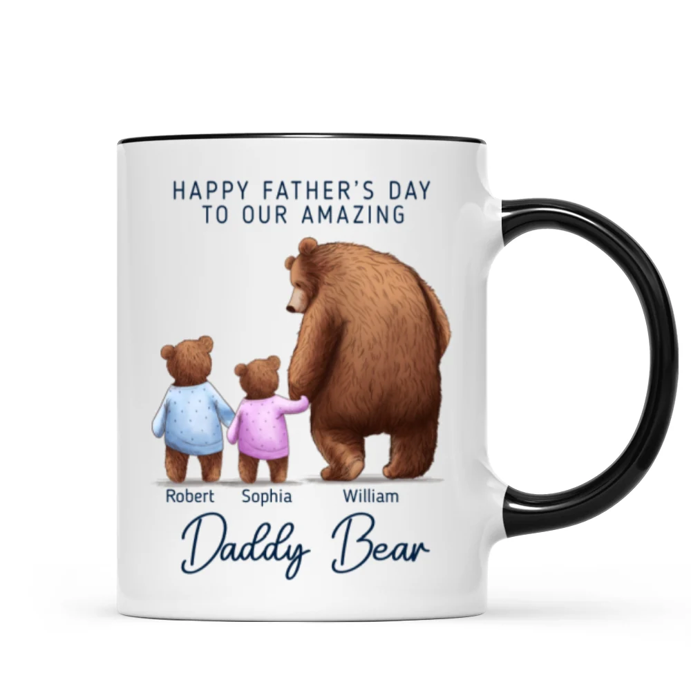 Happy Father‘s Day To Amazing Daddy Bear Personalized Mug - Image 9