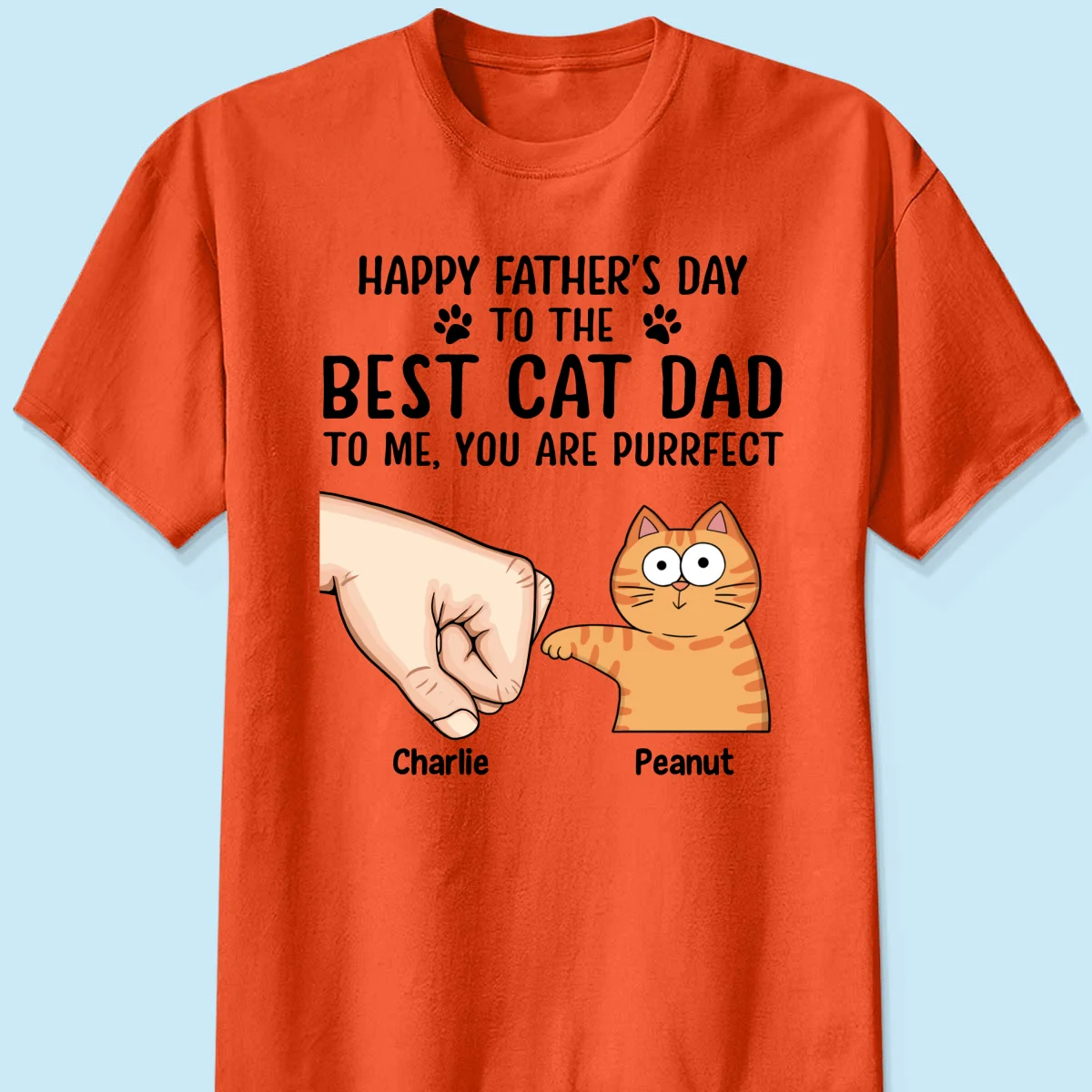 Happy Father‘s Day To The Best Cat Dad Personalized Shirt, Father's Day Gift For Cat Dad, Husband, Boyfriend - Image 11