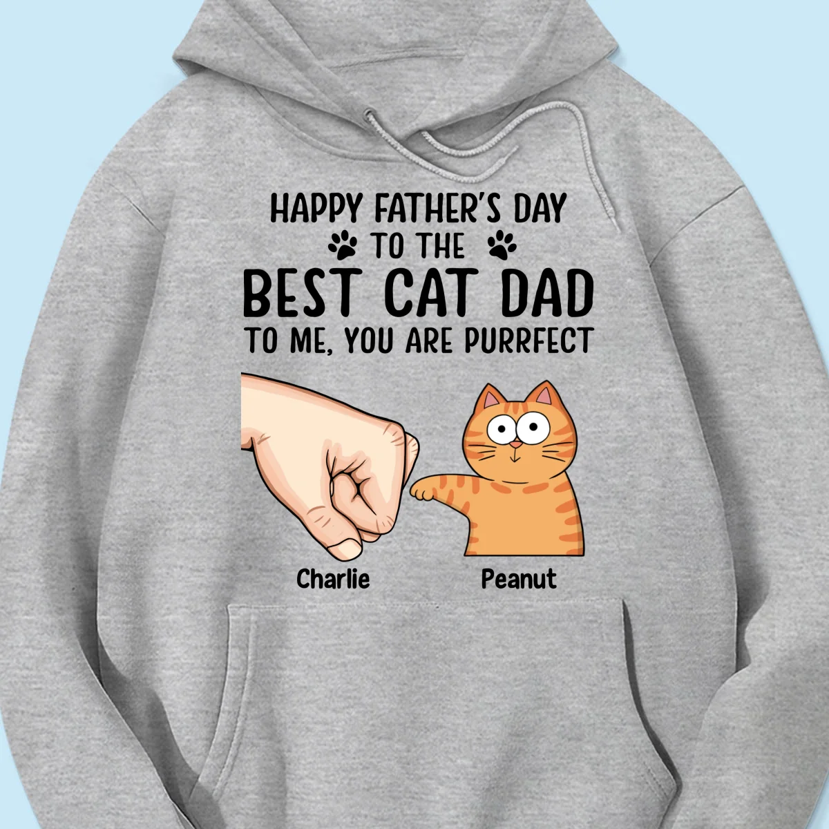 Happy Father‘s Day To The Best Cat Dad Personalized Shirt, Father's Day Gift For Cat Dad, Husband, Boyfriend - Image 12