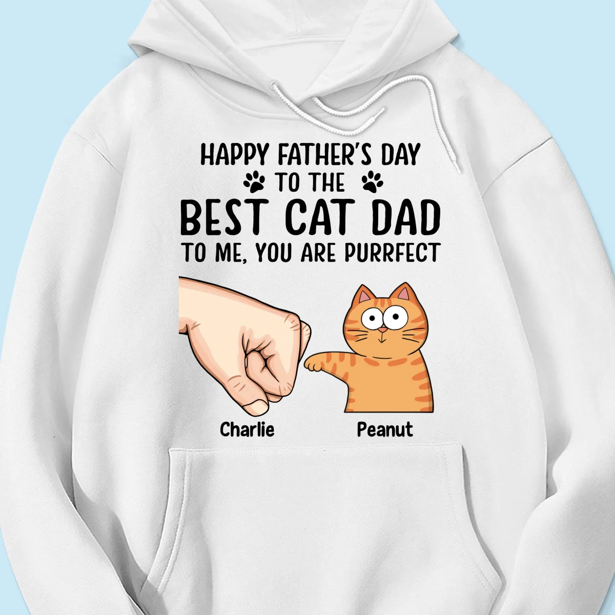 Happy Father‘s Day To The Best Cat Dad Personalized Shirt, Father's Day Gift For Cat Dad, Husband, Boyfriend - Image 13