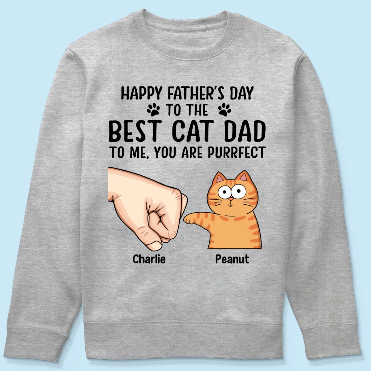 Happy Father‘s Day To The Best Cat Dad Personalized Shirt, Father's Day Gift For Cat Dad, Husband, Boyfriend - Image 17