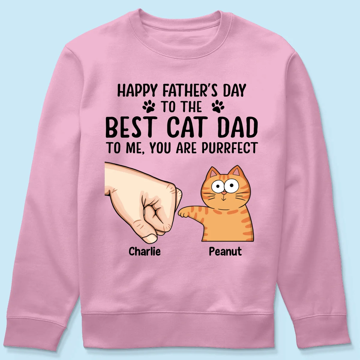 Happy Father‘s Day To The Best Cat Dad Personalized Shirt, Father's Day Gift For Cat Dad, Husband, Boyfriend - Image 19