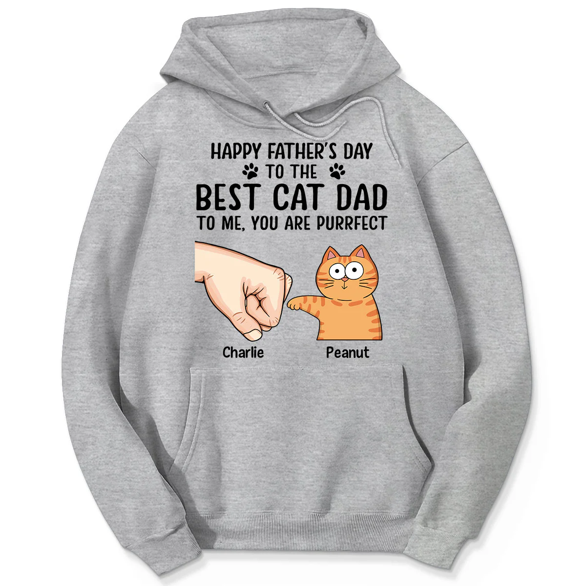 Happy Father‘s Day To The Best Cat Dad Personalized Shirt, Father's Day Gift For Cat Dad, Husband, Boyfriend - Image 5