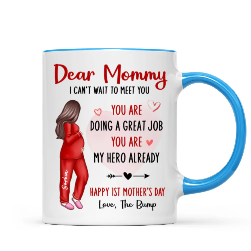 Happy First Mother's Day Pregnancy Mom From The Bump Personalized Mug - Image 11