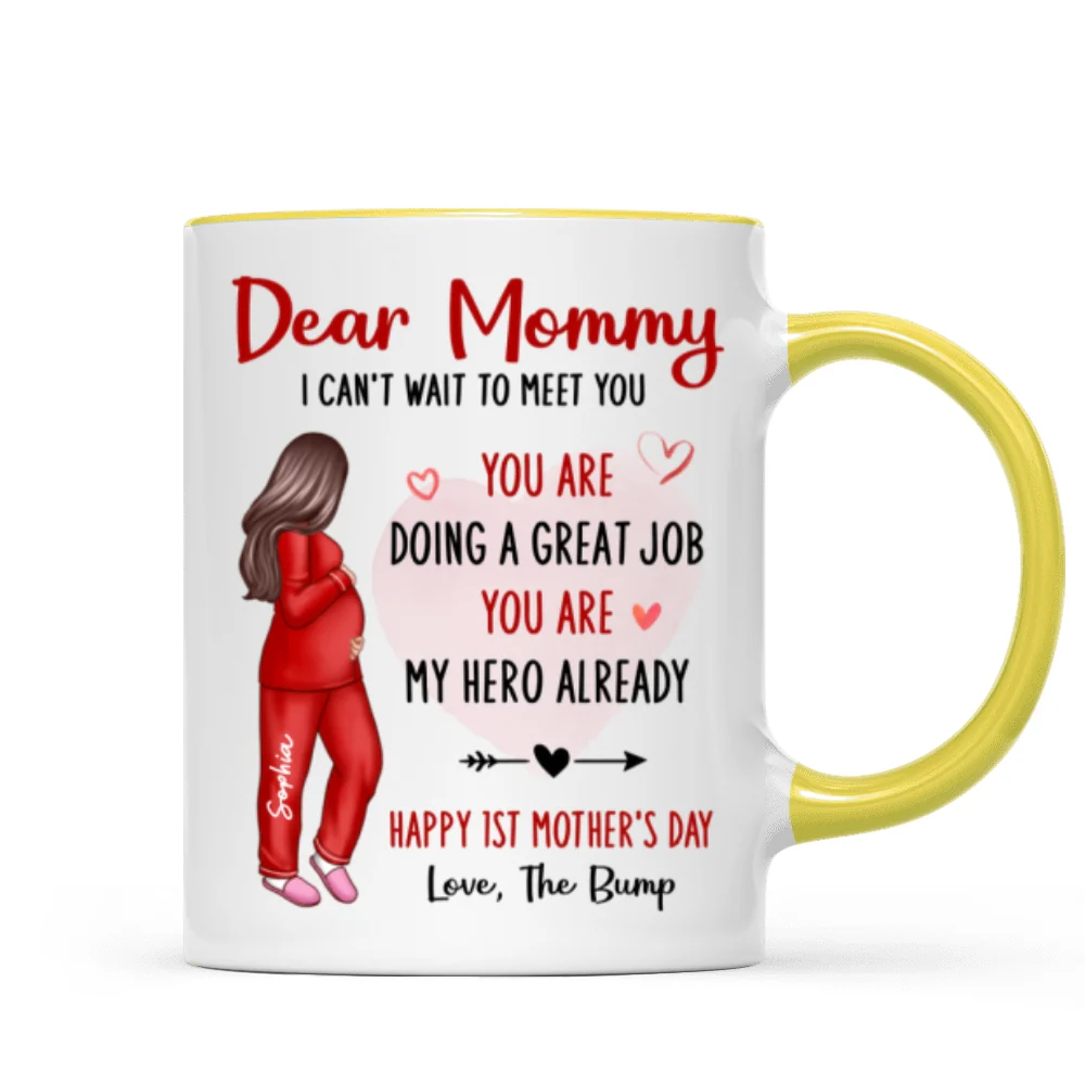 Happy First Mother's Day Pregnancy Mom From The Bump Personalized Mug - Image 15