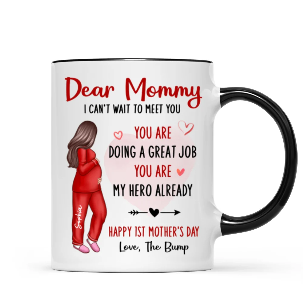 Happy First Mother's Day Pregnancy Mom From The Bump Personalized Mug - Image 8