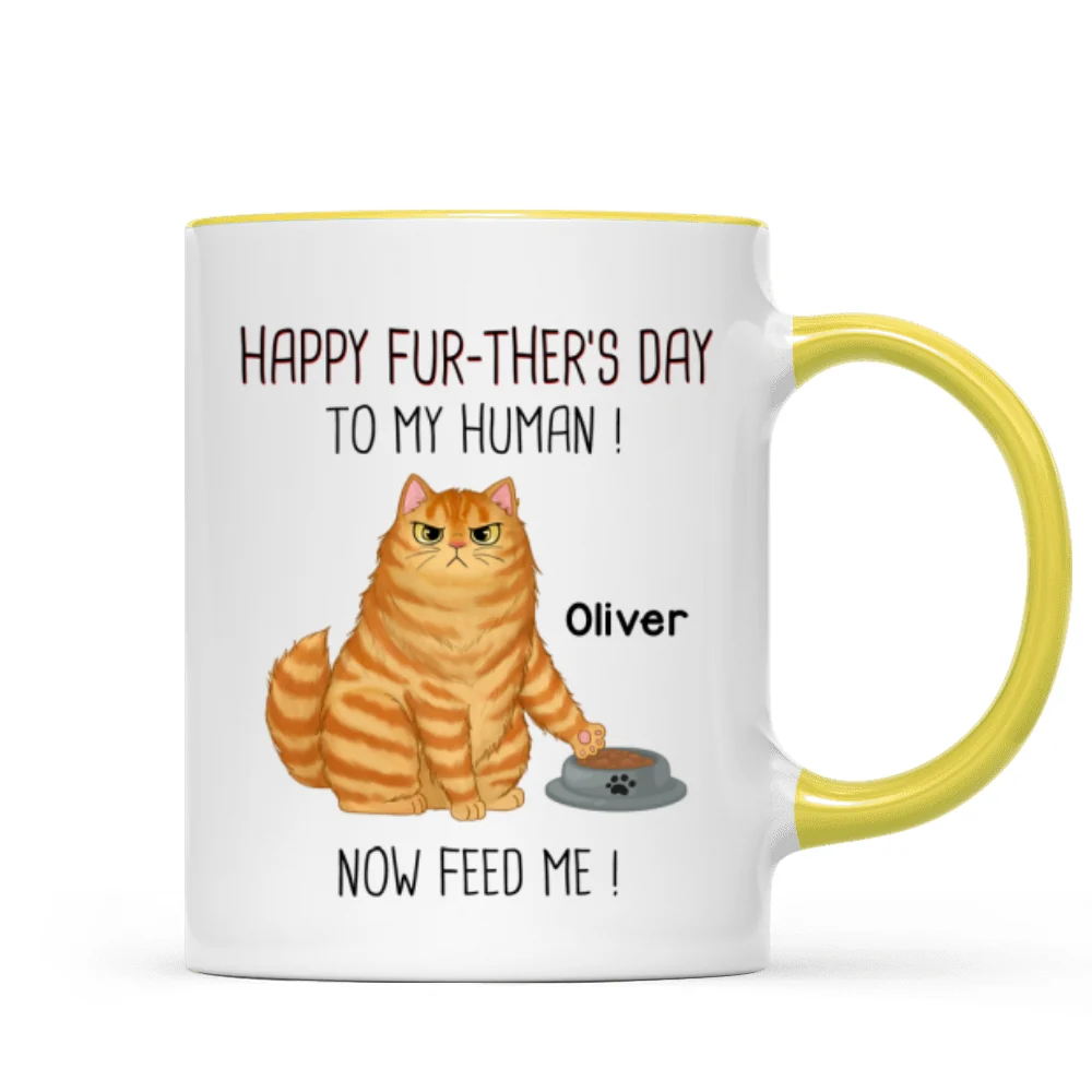 Happy Further‘s Day Cat Dad Feed Us Personalized Mug, Unique Father's Day Gift for Husband, Gift for Dad - Image 11