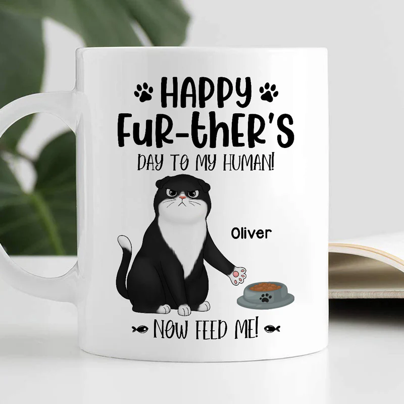 Happy Further‘s Day Sassy Cats Personalized Mug - Image 3