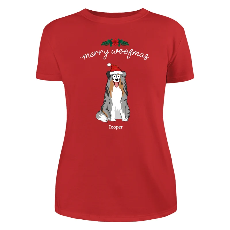 Happy Howlidays Merry Woofmas Cartoon Dogs Gift For Dog Lover Personalized Shirt - Image 14