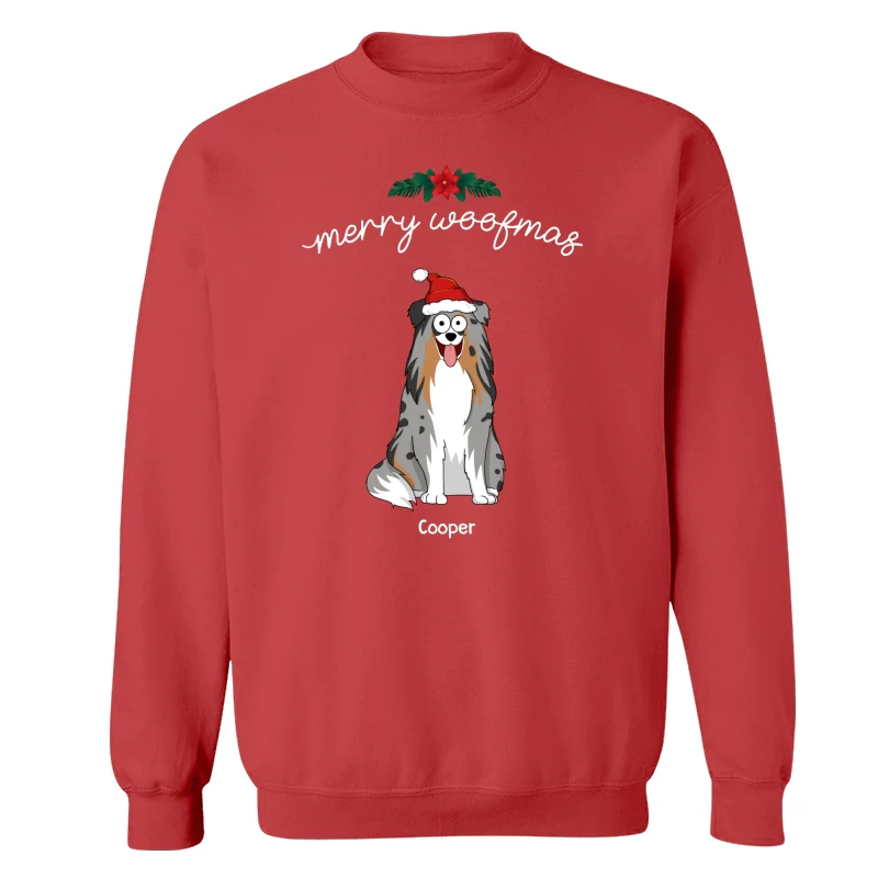 Happy Howlidays Merry Woofmas Cartoon Dogs Gift For Dog Lover Personalized Shirt - Image 16