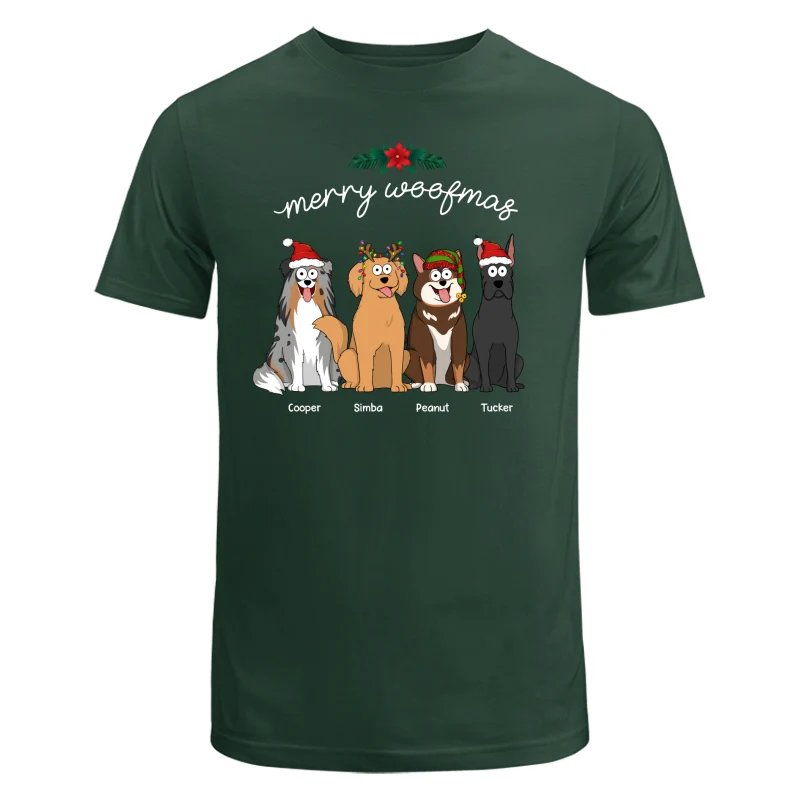 Happy Howlidays Merry Woofmas Cartoon Dogs Gift For Dog Lover Personalized Shirt - Image 17