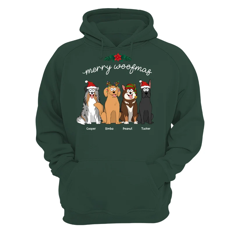 Happy Howlidays Merry Woofmas Cartoon Dogs Gift For Dog Lover Personalized Shirt - Image 19