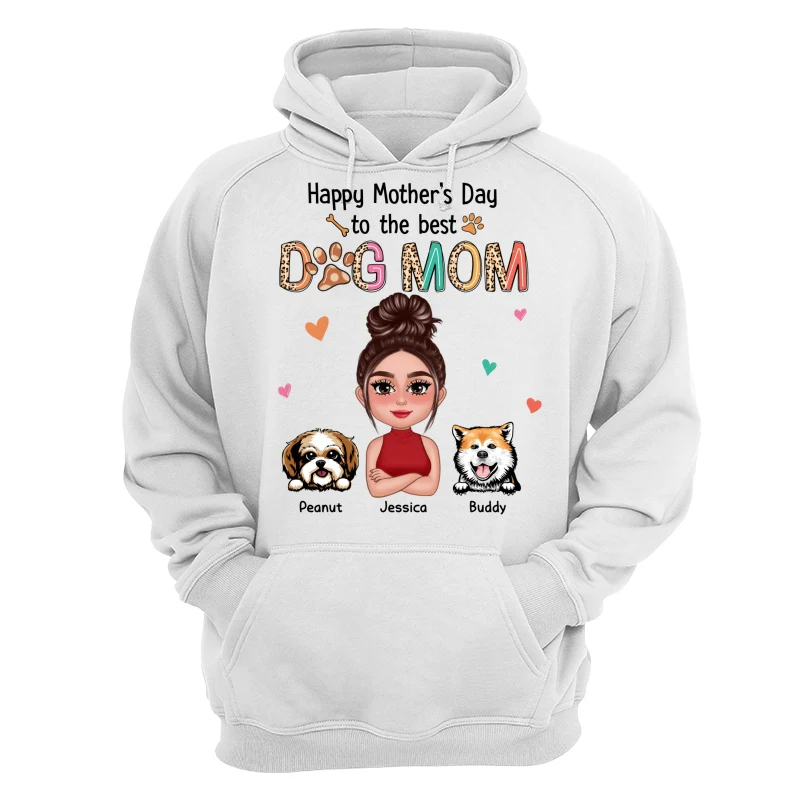 Happy Mother‘s Day To The Best Dog Mom Colorful Leopard Pattern Personalized Shirt - Image 13
