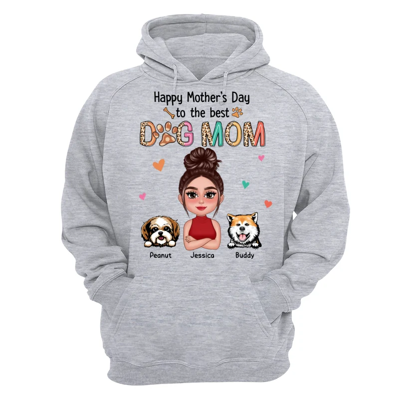 Happy Mother‘s Day To The Best Dog Mom Colorful Leopard Pattern Personalized Shirt - Image 14