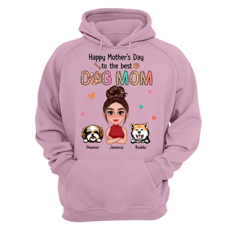 Happy Mother‘s Day To The Best Dog Mom Colorful Leopard Pattern Personalized Shirt - Image 15