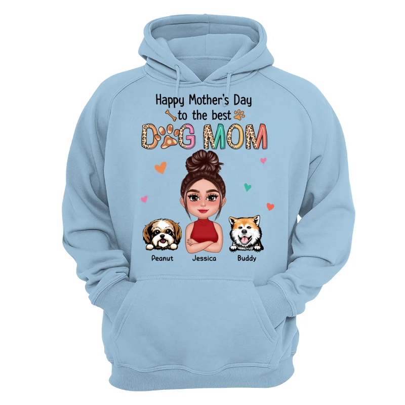 Happy Mother‘s Day To The Best Dog Mom Colorful Leopard Pattern Personalized Shirt - Image 16