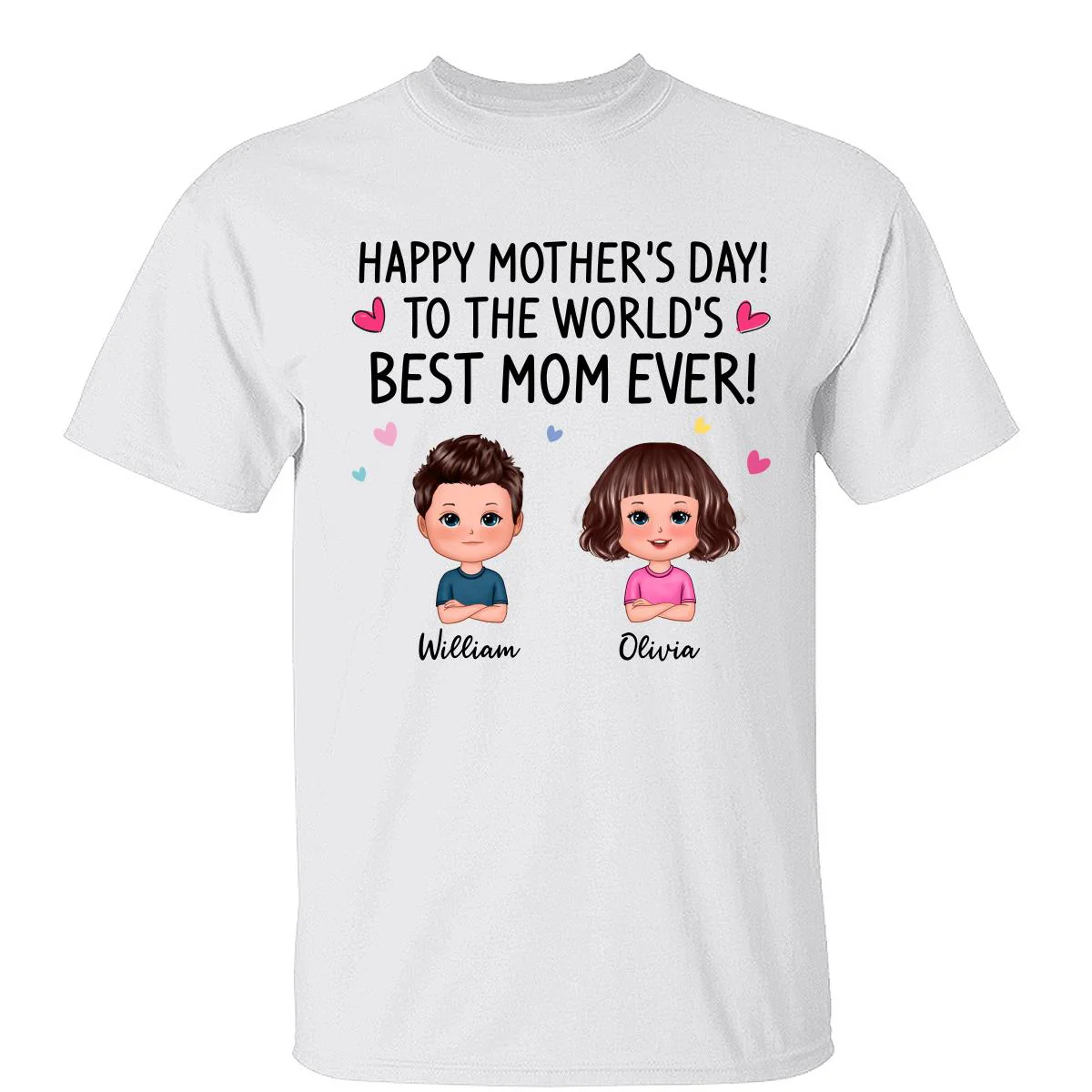 Happy Mother‘s Day To The World Best Mom Grandma Doll Kids Personalized Shirt