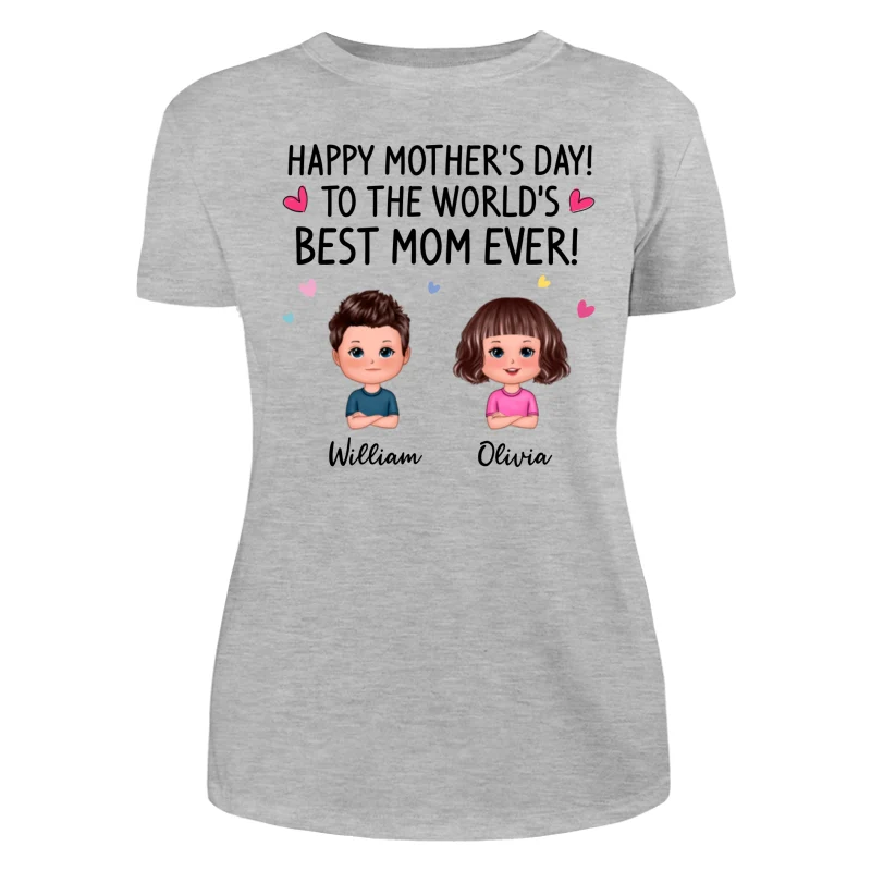 Happy Mother‘s Day To The World Best Mom Grandma Doll Kids Personalized Shirt - Image 10