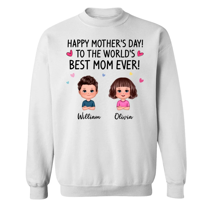 Happy Mother‘s Day To The World Best Mom Grandma Doll Kids Personalized Shirt - Image 17