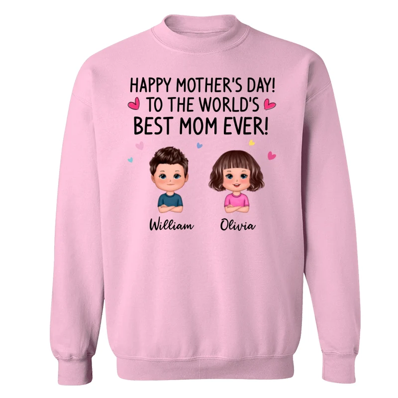 Happy Mother‘s Day To The World Best Mom Grandma Doll Kids Personalized Shirt - Image 19