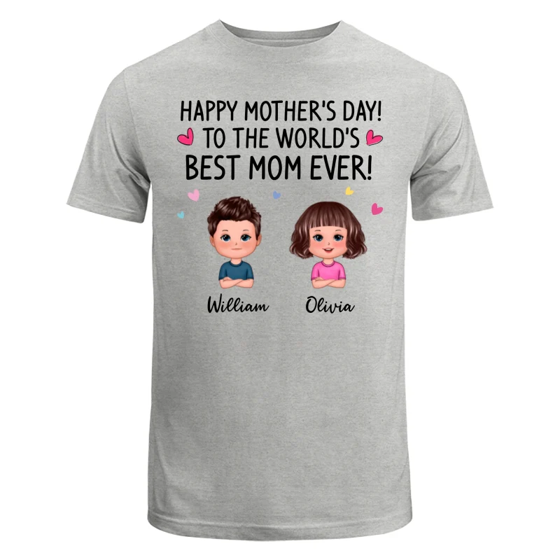 Happy Mother‘s Day To The World Best Mom Grandma Doll Kids Personalized Shirt - Image 6