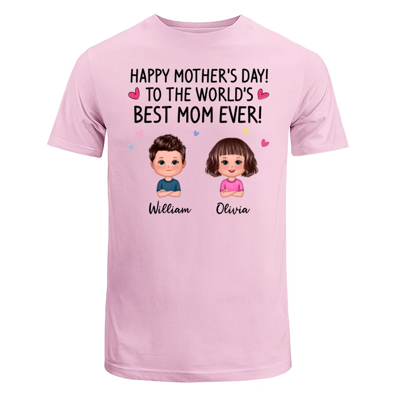 Happy Mother‘s Day To The World Best Mom Grandma Doll Kids Personalized Shirt - Image 7