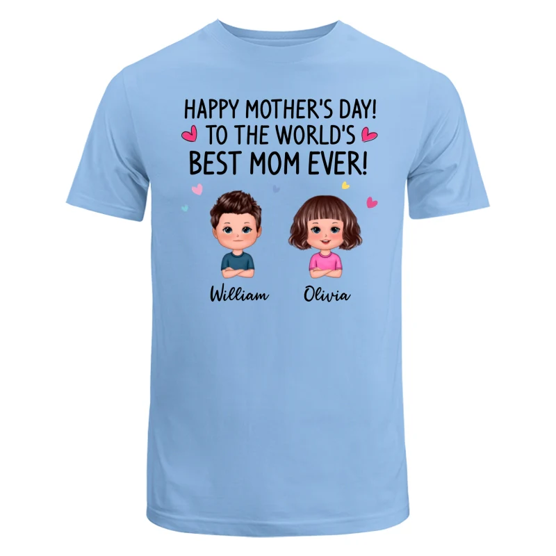 Happy Mother‘s Day To The World Best Mom Grandma Doll Kids Personalized Shirt - Image 8
