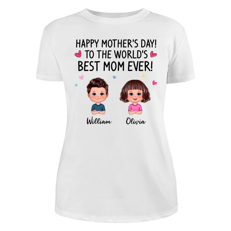 Happy Mother‘s Day To The World Best Mom Grandma Doll Kids Personalized Shirt - Image 9
