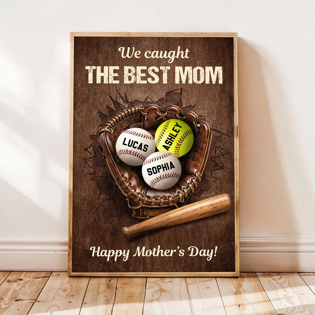 Happy Mother's Day Baseball Mom - Personalized Poster - Heartfelt Mother's Day Gift for Mom, Wife - Image 5