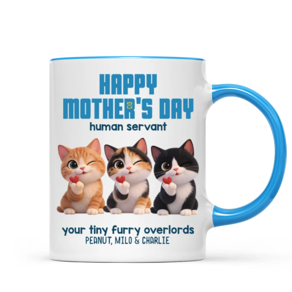 Happy Mother's Day Human Servant from Cute Fluffy Cats - Personalized Mug - Funny Gift for Cat Moms, Coffee Mug for Cat Lovers - Image 14