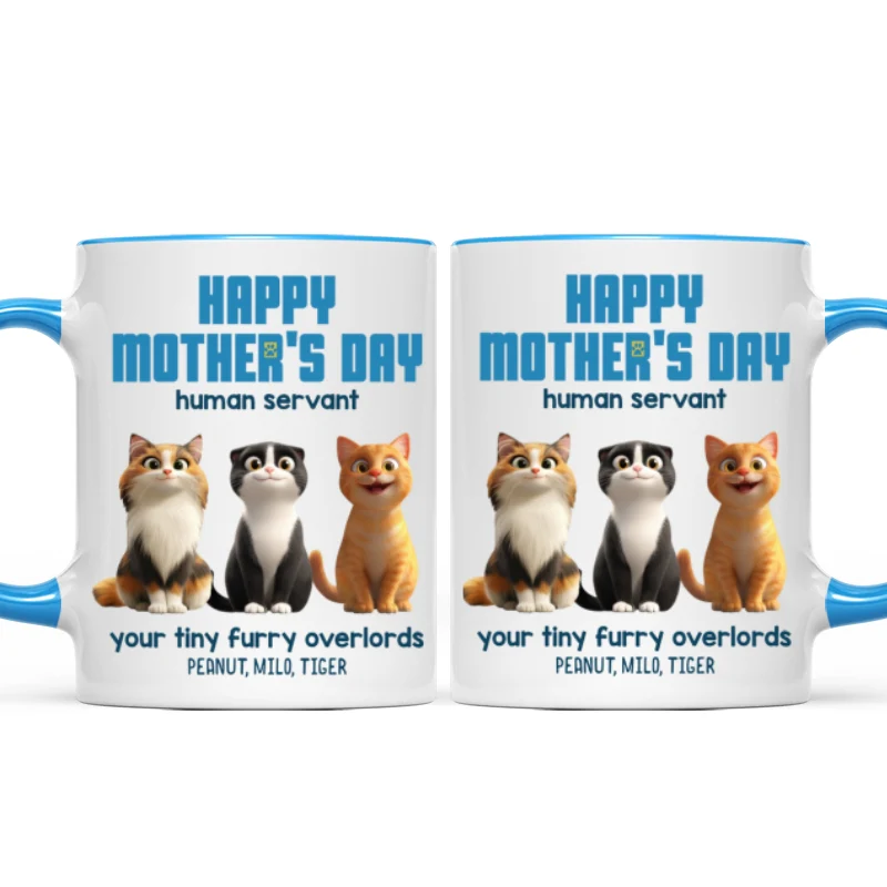 Happy Mother's Day Human Servant - Personalized Mug - Unique Gift for Cat Moms - Image 11