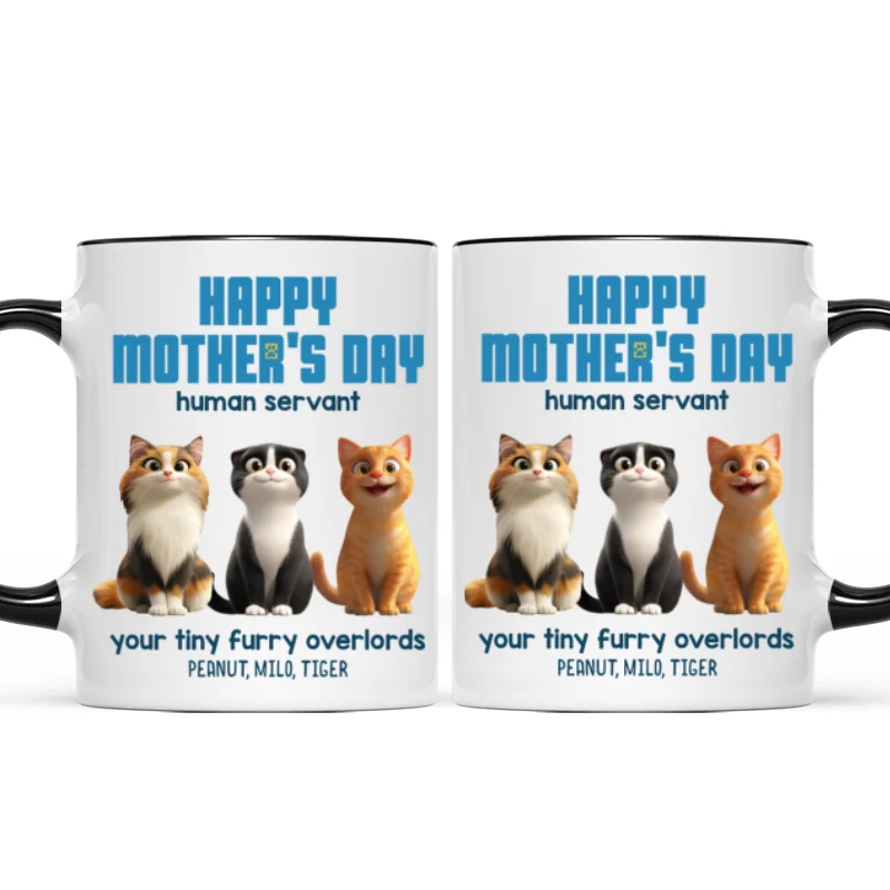 Happy Mother's Day Human Servant - Personalized Mug - Unique Gift for Cat Moms - Image 8