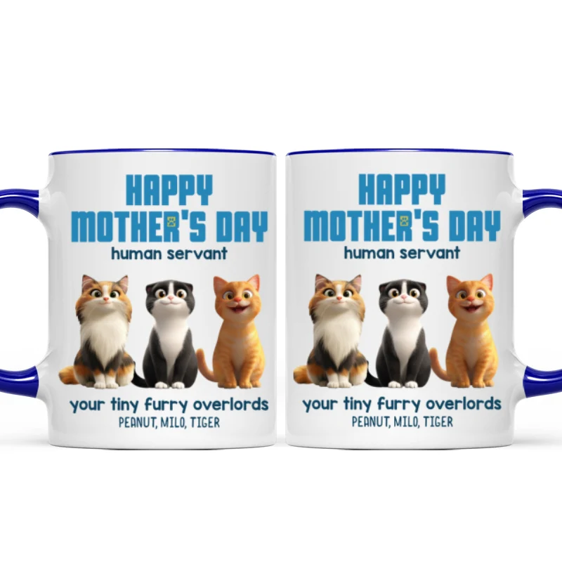 Happy Mother's Day Human Servant - Personalized Mug - Unique Gift for Cat Moms - Image 9