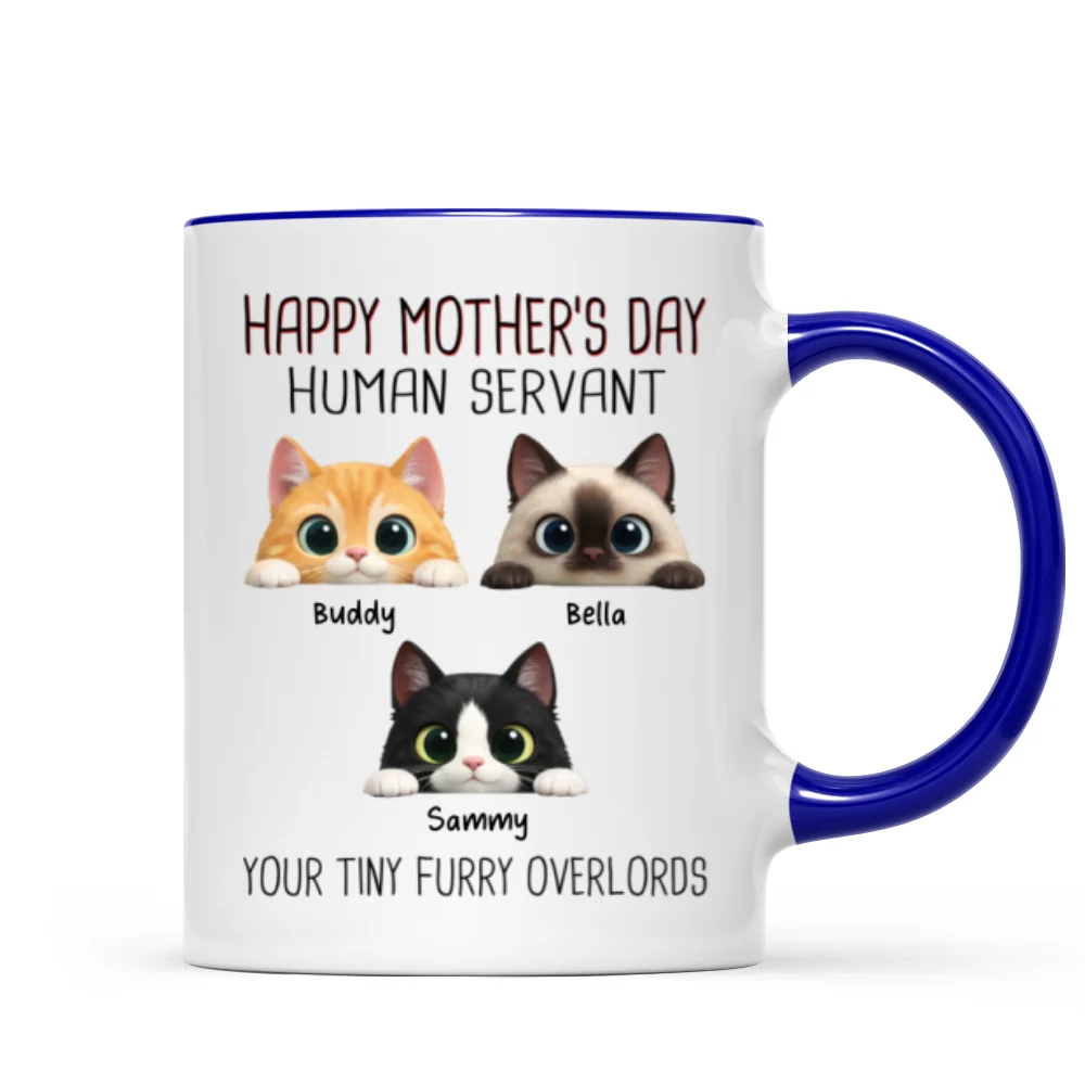 Happy Mother's Day Human Servant - Personalized Mug - Funny Gift for Cat Moms - Image 11