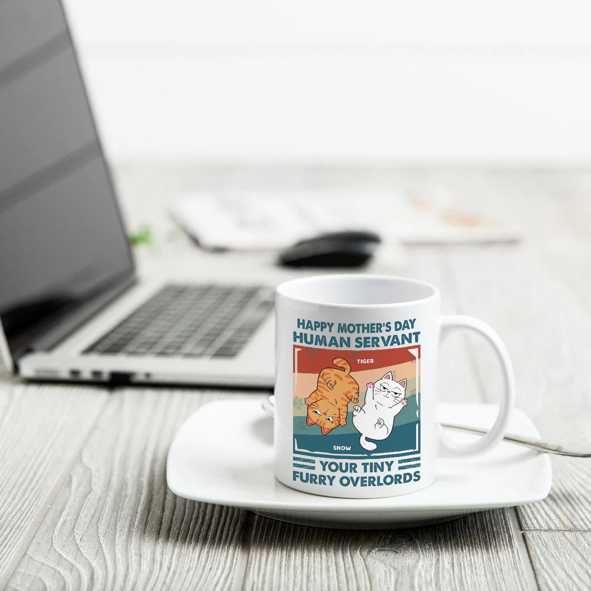 Happy Mother's Day Human Servant Retro Personalized Mug - Image 4