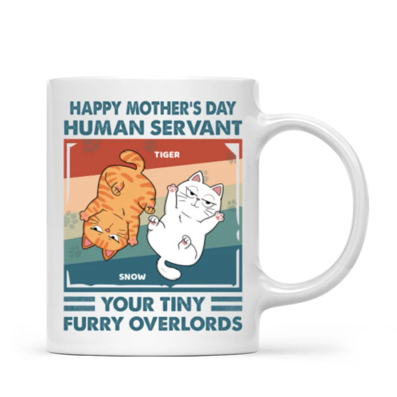 Happy Mother's Day Human Servant Retro Personalized Mug - Image 6