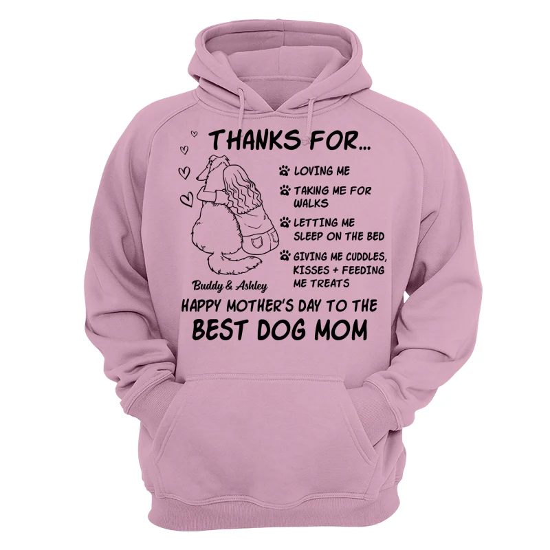 Happy Mother‘s Day To The Best Dog Mom Line Art Personalized Shirt - Image 15