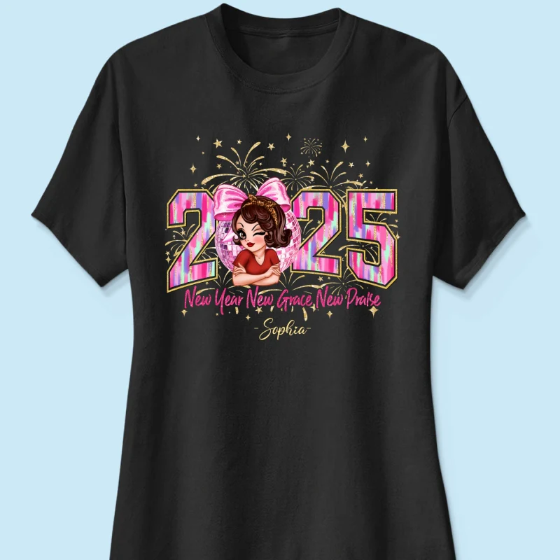 Happy New Year 2025 Pink Coquette Bow, Retro New Years, New Year Gift For Yourself - Image 10