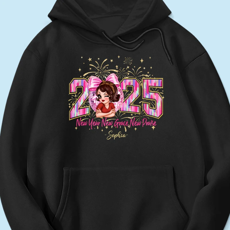 Happy New Year 2025 Pink Coquette Bow, Retro New Years, New Year Gift For Yourself - Image 13