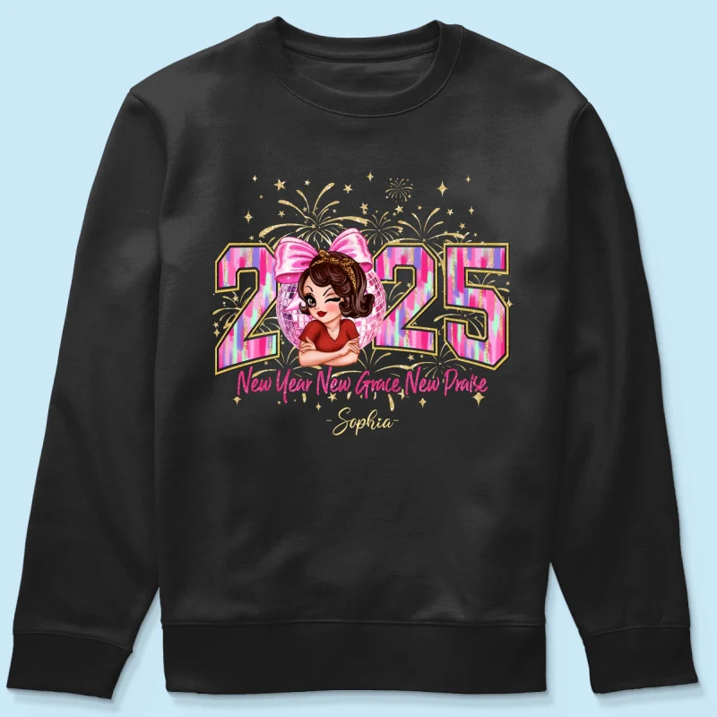 Happy New Year 2025 Pink Coquette Bow, Retro New Years, New Year Gift For Yourself - Image 16